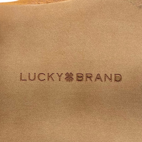 Lucky Brand Womens Shoes Ellopy Loafers 9.5 Brown Leather Flats Slip On Casual - Picture 8 of 9